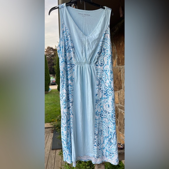 Carole Hochman Painted Paisley Hi-Low Dress Size L - Picture 3 of 8